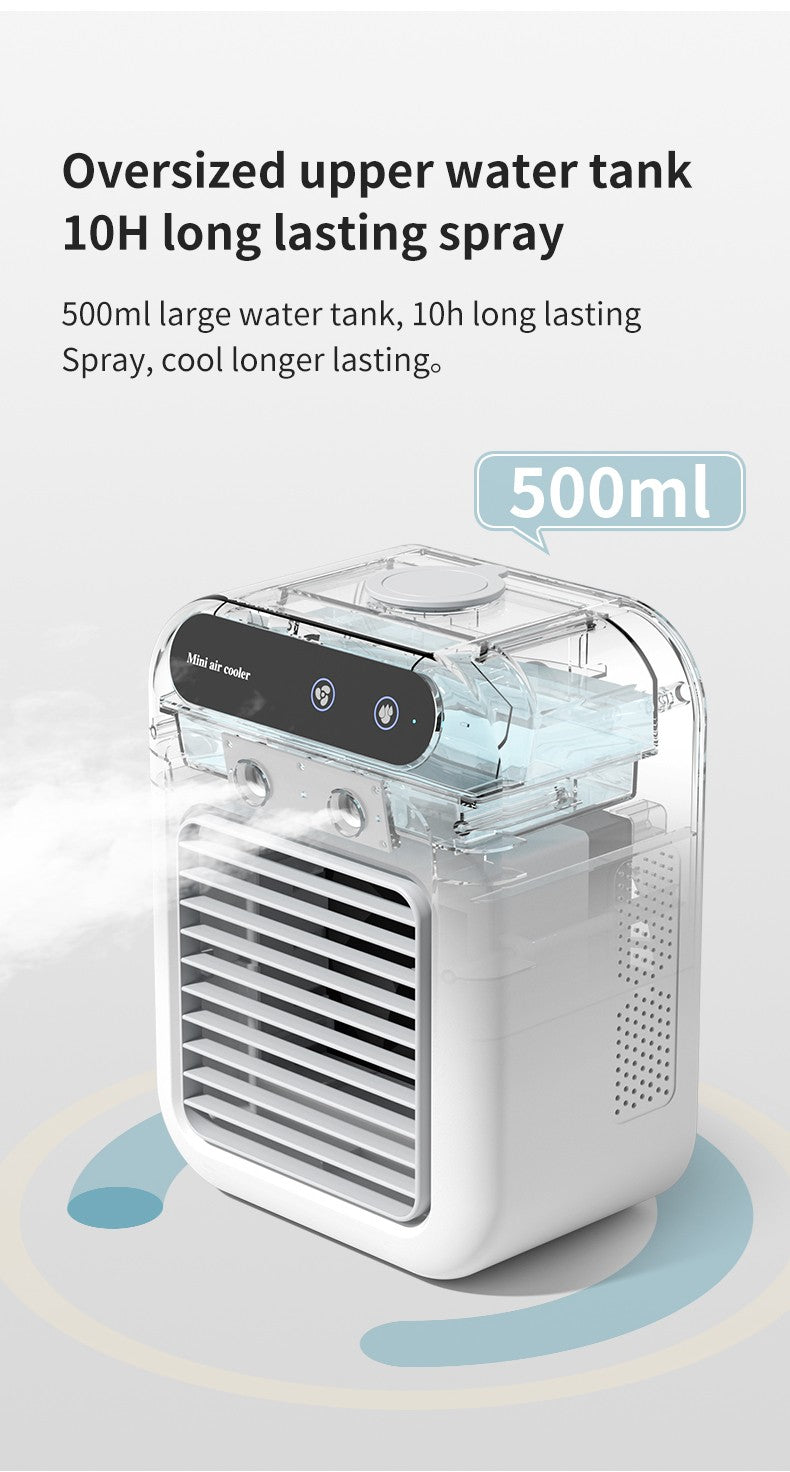 Ar Condicionado Portátil - Recarregável - Ventilador de Refrigeração a Água