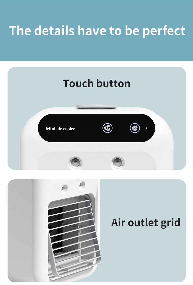 Ar Condicionado Portátil - Recarregável - Ventilador de Refrigeração a Água