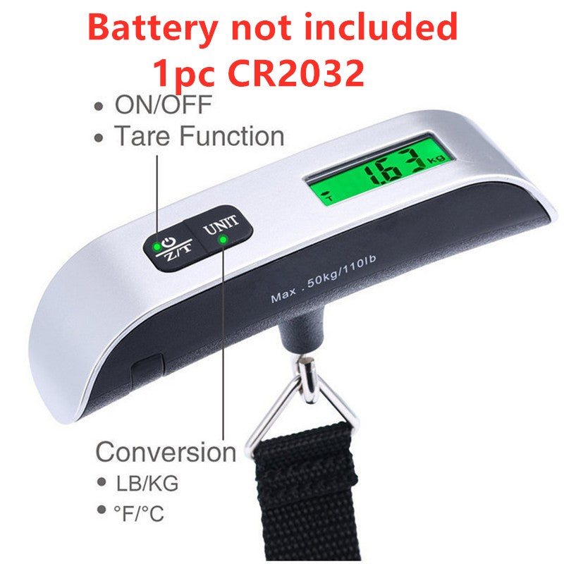Balança portátil digital display lcd 110lb/50kg bagagem eletrônica pendurado