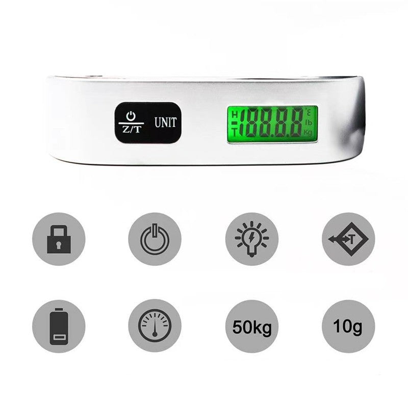 Balança portátil digital display lcd 110lb/50kg bagagem eletrônica pendurado